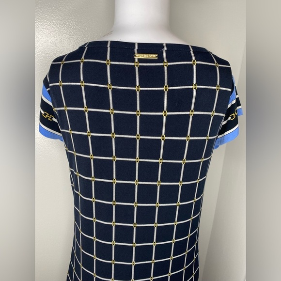 Michael Kors Chic Black and Blue Grid Dress - Picture 13 of 13